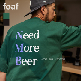 FOAF ‘NMBEER’ POCKET TEE夏季啤酒重磅纯棉口袋短袖T恤24ss