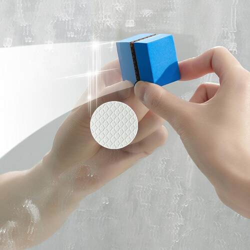 Diamond Sand Sponge for Bathroom Glass Cleaning, Mirrored Su