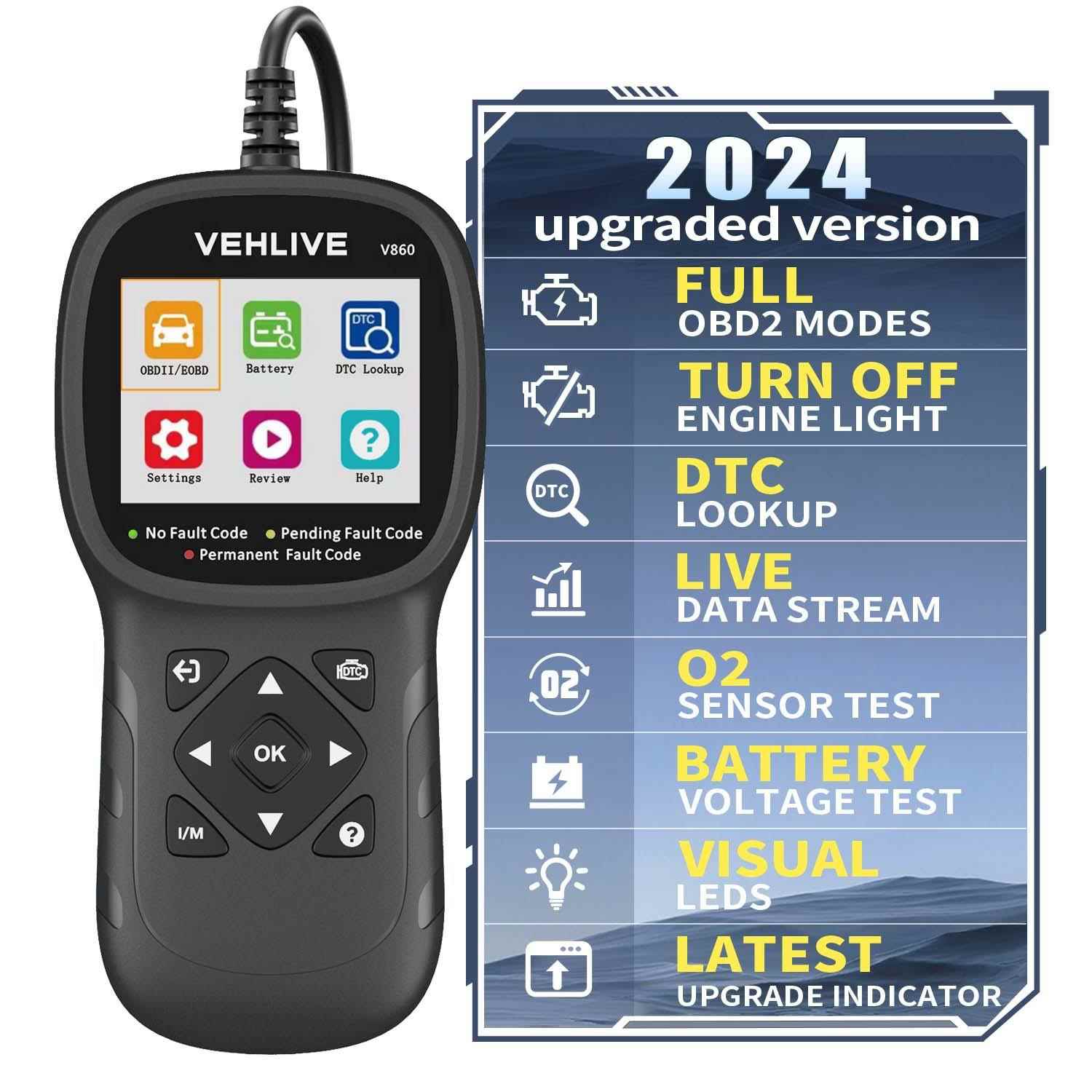 obd汽车发动机故障诊断检测仪Code Readerv860读码卡全车电脑诊断