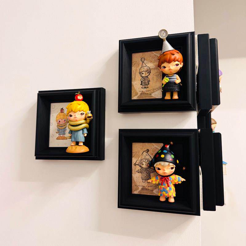 diy盲盒展示相框可挂墙磁吸立体模型收纳层架制作创意家居墙面装