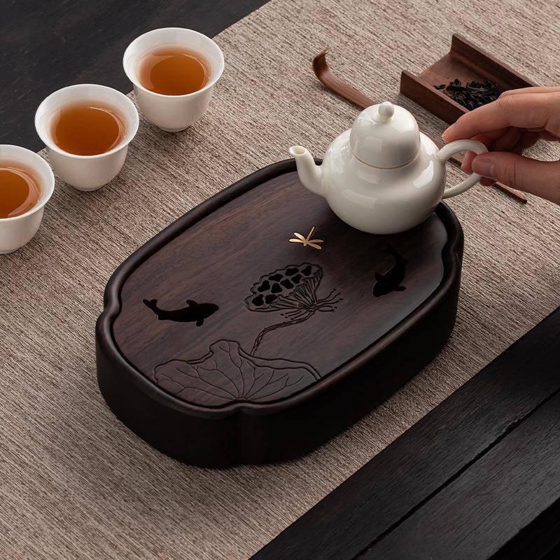 黑檀实木壶承干泡台底座茶杯垫养壶紫砂茶壶垫托架子茶具配件