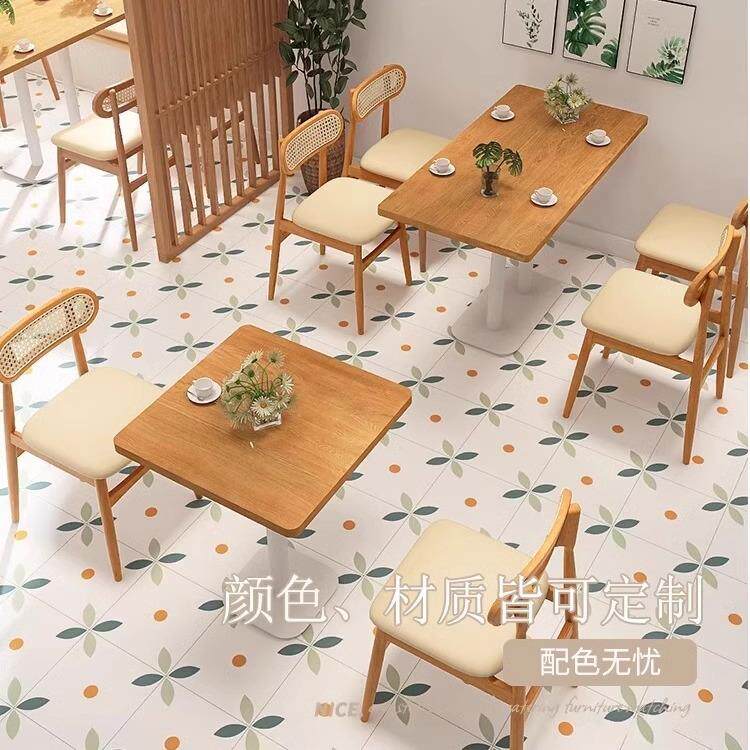 东南亚风餐厅桌椅港式茶餐厅早茶店餐椅咖啡厅奶茶店复古桌椅组合