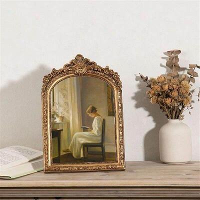 Antique Gold Photo Frame Picture Holder Wall Desktop