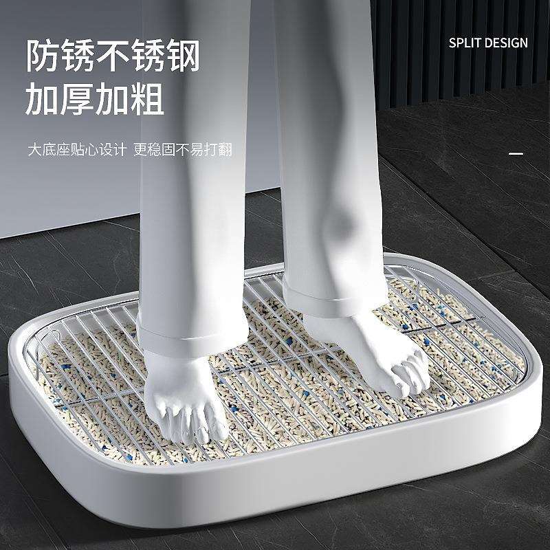 防溅平板宠物狗厕所防踩屎不锈钢网狗砂盆金毛泰迪拉屎尿盆狗厕所