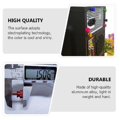 10pcs Colorful Screws 6#- Aluminum Practical Knurled