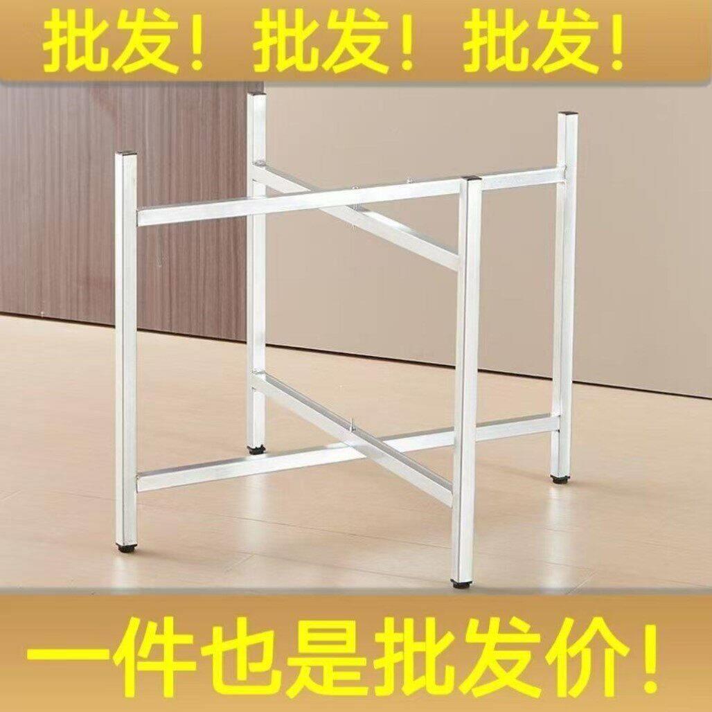 简易大圆桌架可折叠铁艺桌腿支架桌脚不锈钢桌脚架餐桌折叠桌架子