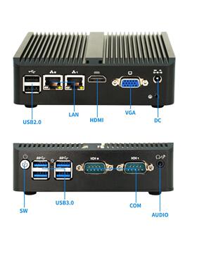 双网双串口J1900迷你主机工控机LINUX/CENTOS迷你工控主机