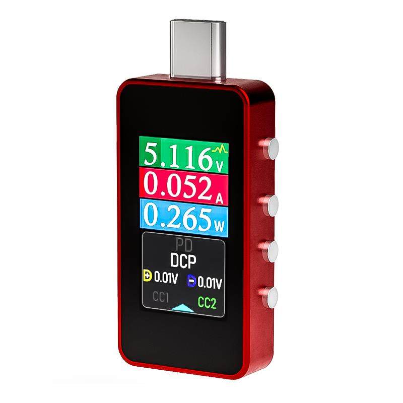 正品K-1功率表彩屏转快充检测C仪电压电流表8AR重力旋测试仪