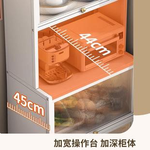 厨房多一能置物架功带靠柜门体式 墙收纳架餐边柜微波炉XUI烤箱储