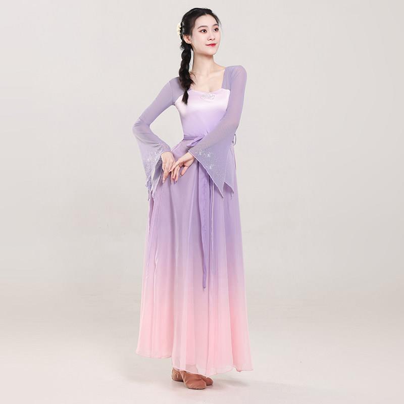 古典舞舞蹈服女飘逸古风身韵练功服中国舞演出服洋装汉唐舞蹈服