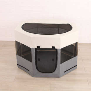 厂家现货圆木支架八角宠物围栏牛津布耐咬耐抓猫狗窝宠物用品产房