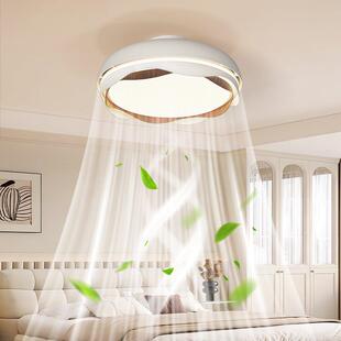 2026新款无叶风扇灯吊灯现代简约卧室餐厅吸顶风扇灯中山灯具