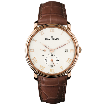 [9.8新]宝珀经典18K玫瑰金手动机械手表男表6606-3642-55B