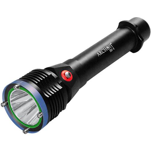 ARCHON奥瞳系列潜水手电筒D33强光LED夜潜100m水下作业充电
