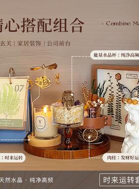 创意走煤油灯玻璃能量杯摆件高级感客厅玄关装饰品Pickme礼物家居