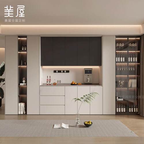全屋现代简约玻璃酒柜定制客厅餐柜鞋柜整体定做支持全国定制