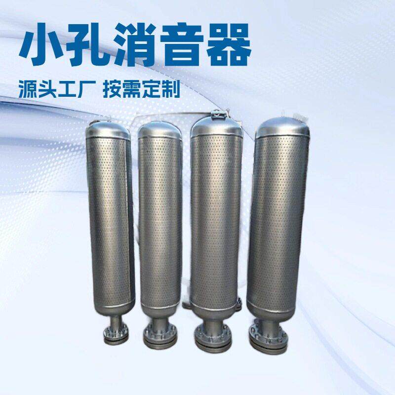 电厂锅炉排汽消音器不锈钢蒸汽管道消声器碳钢小孔降噪设备 胜恩