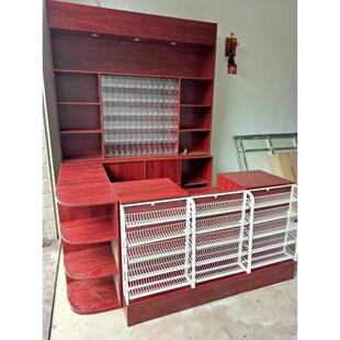 简约收银台酒柜电脑小型便利店士多收银台柜台店烟转角超市收银台