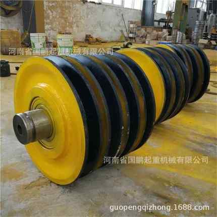 天车定滑轮组直径785/710滑轮片50吨铸钢热轧双梁起重机吊钩滑轮