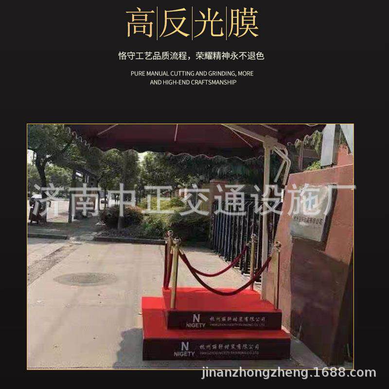 加厚款双层交通指挥站岗台小区物业方形安全反光站岗台遮阳站台