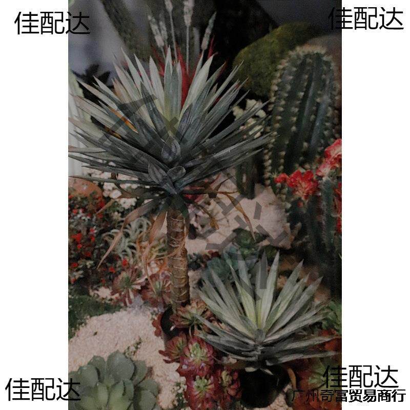 植仿真组合仿真沙漠楼梯间橱窗落地绿盆景造景组合楼梯植物绿商场