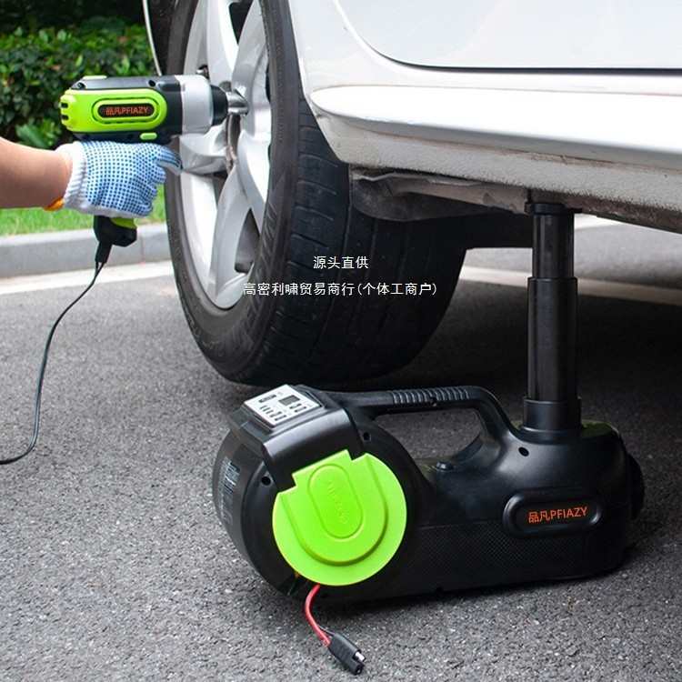 多功能汽车电动千斤顶液压车载12v越野车suv小汽车用充气泵一体机