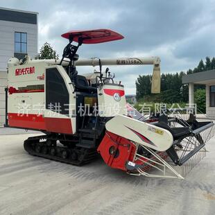 履带联合收割机120马力可收割脱粒粉碎带大粮仓大油箱收割机