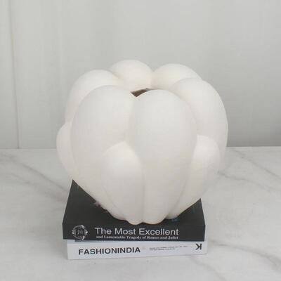 式奶油风HAU白花瓶色家居办公法书柜客厅室书房摆件装饰乔迁新居