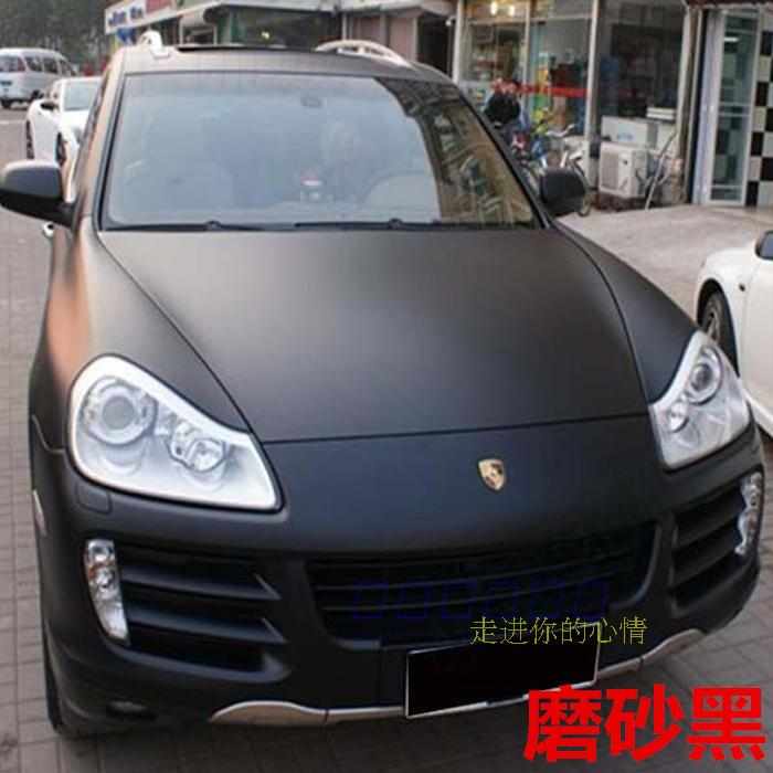 汽车黑色贴膜 后视镜车窗框车顶外观改色膜 磨砂黑哑光膜防水贴纸