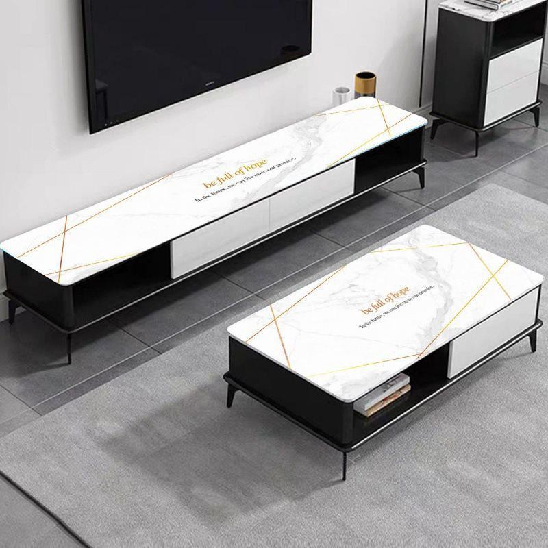 茶几垫桌布桌垫大理石纹防烫软玻璃长方形电视柜台塑料