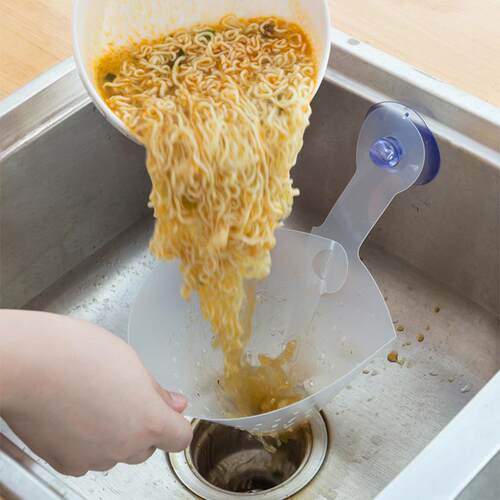 Triangle Suction Cup Kitchen Waste Sorting Sink Filter, Self