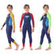 Yakevo2.5mm儿童男潜水衣游泳冲浪服防寒保暖长袖 潜水服腰部印花