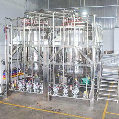 全自动洗护液体称重配料罐 不锈钢双5吨电加热反应釜 罐底乳化釜