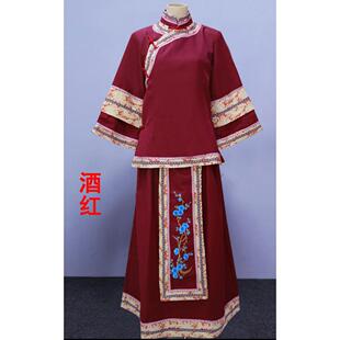 清朝禾古女小姐姓丫环民国风秀装服少奶百奶中式伴娘喜娘演出