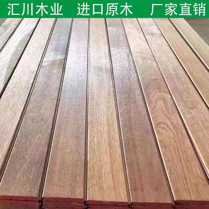 印尼菠萝格防腐木实木免漆扣板桑拿板室内吊顶庭院户外护墙板墙裙