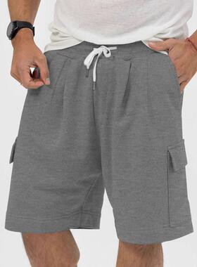 Men's shorts breathable drawstring deep squat jogging men