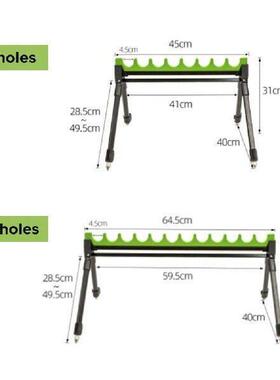 Adjustable 2-section Fishing Rod Holder Zinc Alloy 4-Leg