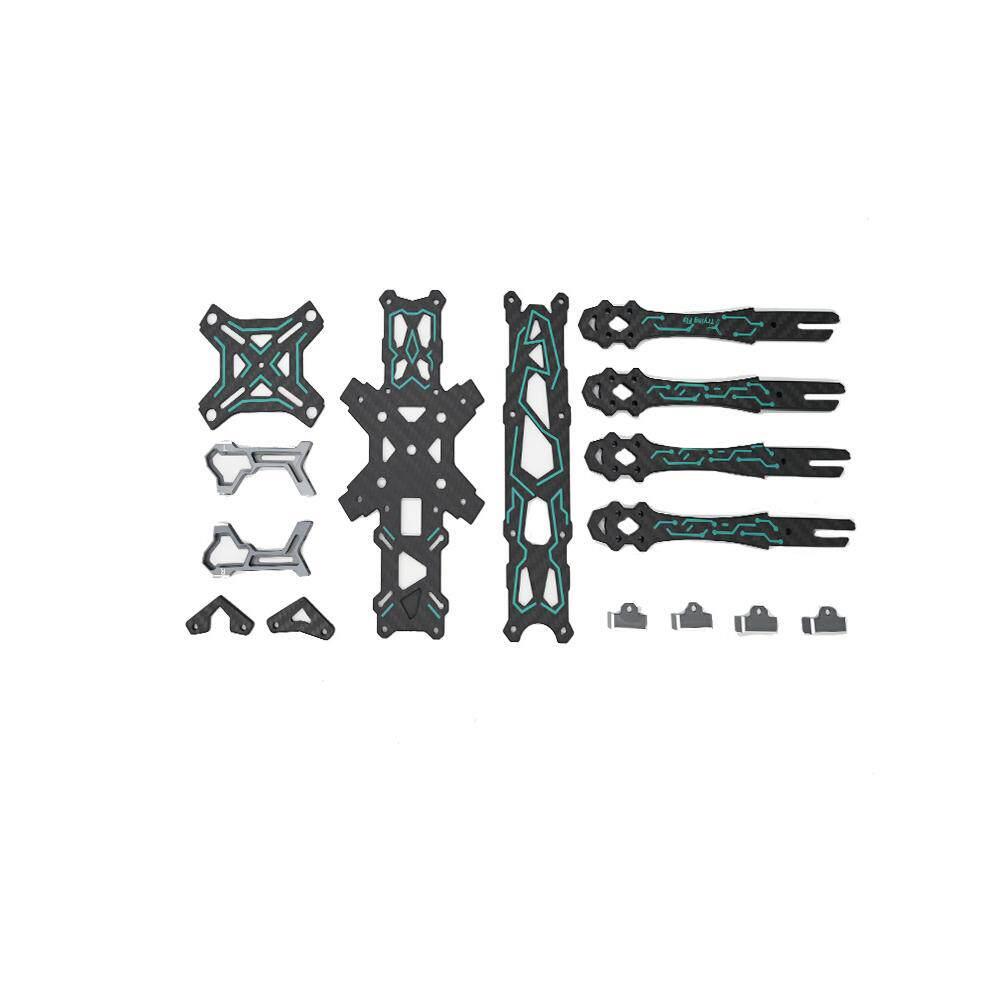 穿影Trying fly 5寸碳纤维穿越机架破空航拍机架耐炸无人机零部件图片