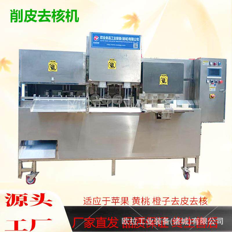橙子柠檬全自动去核加工生产线 水果去核设备 脆梨工业削皮去核机