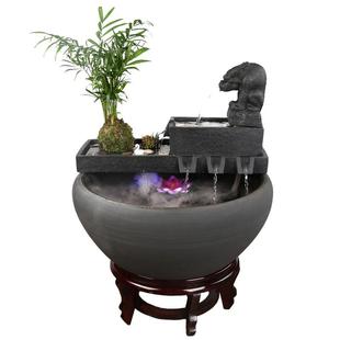 鱼缸水缸造景摆件水族循环过滤增氧流水摆件陶瓷装 饰过滤器流水器