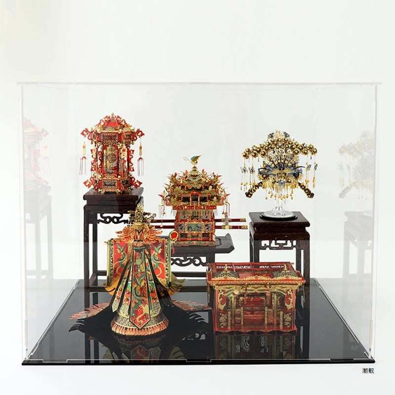 十里红妆花轿金翅凤冠3d立体金属拼装模型diy手工礼物高包邮新品