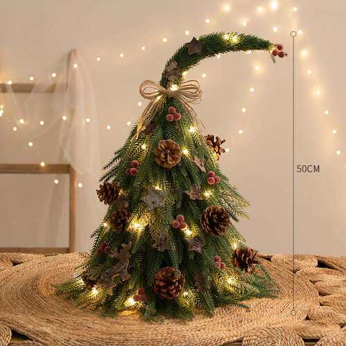 跨境新款 圣诞树现货小树圣诞节装饰用品迷你带灯Christmas tree