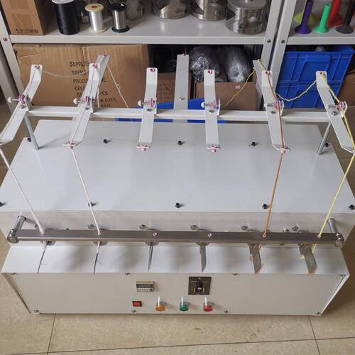 现货色卡机绕板机器供应6锭透明PC卡片纱线对色机台出售