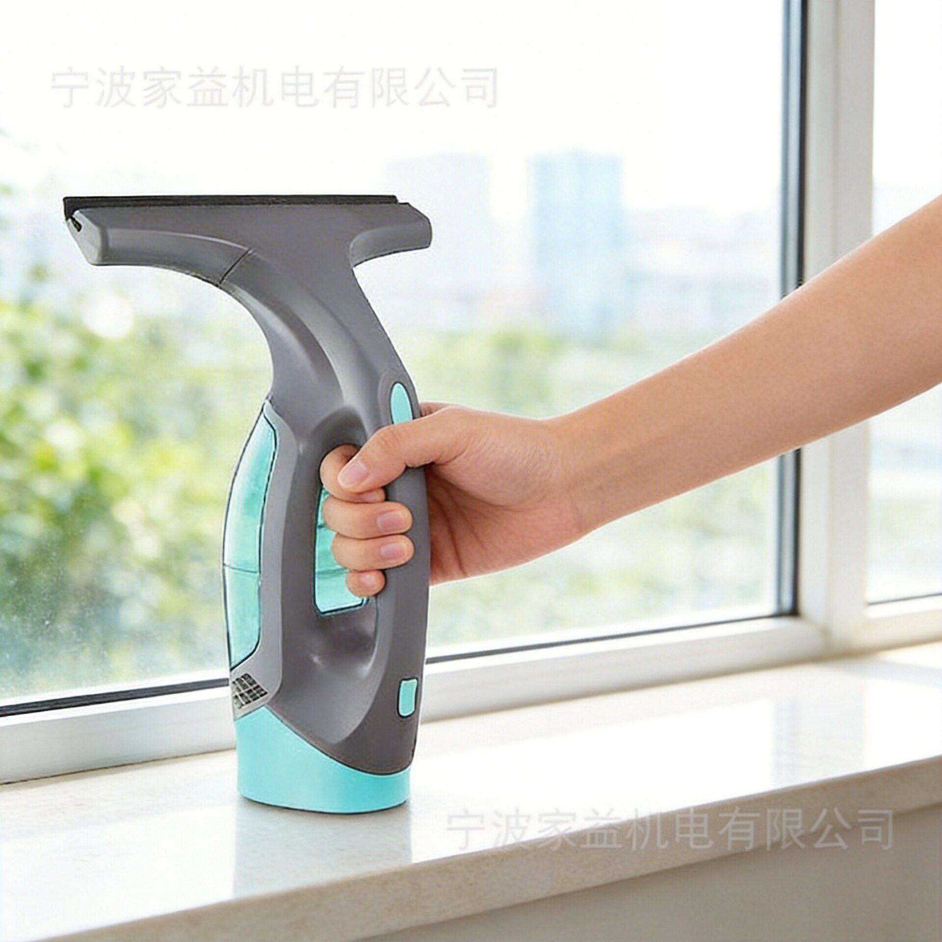 大功率白色无绳可充电自动便携式玻璃清洁器擦窗器带2200mA电池