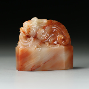 寿山结晶巧色芙蓉石鳌龙出海印章闲章书画名字章p434 限时特惠