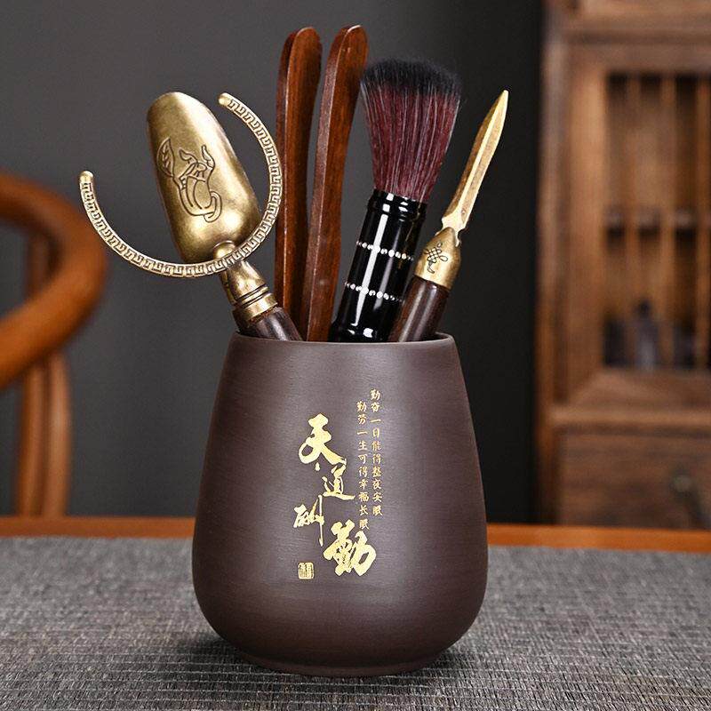 茶夹茶具配件紫砂茶道六君子套装收纳养壶笔茶匙茶勺茶具用品大全