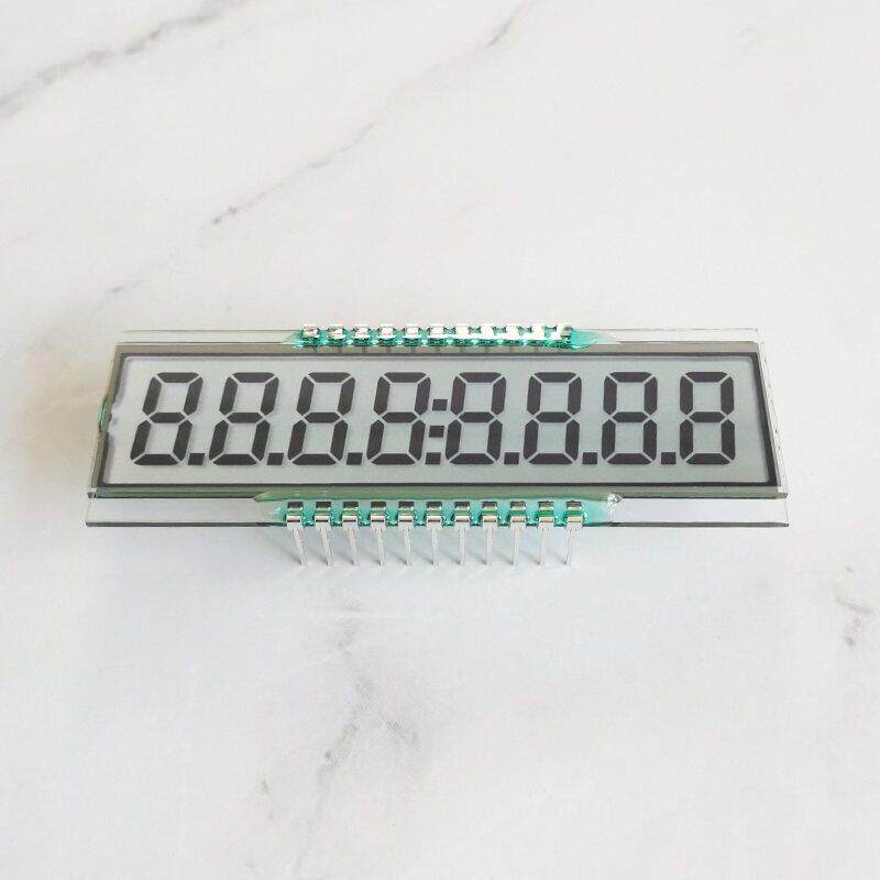 大连奇耘宽温lcd段码屏TN型动态驱动8位笔段式液晶显示屏GDC0103