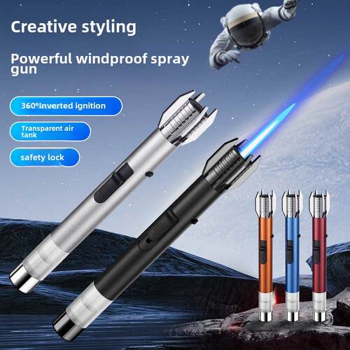 Metal Outdoor Turbine Torch Butane喷火Spray Gun Gas Lighter