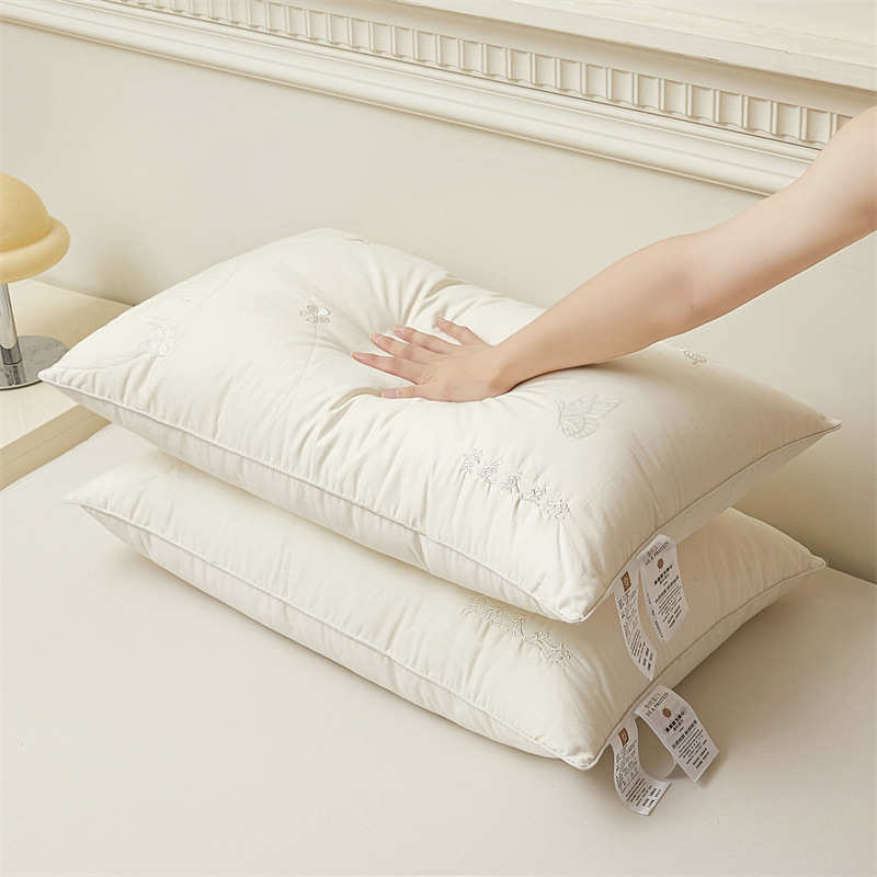 母婴立体枕单边蚕丝枕头万立体棉双边枕芯绣酒店级全针刺枕芯