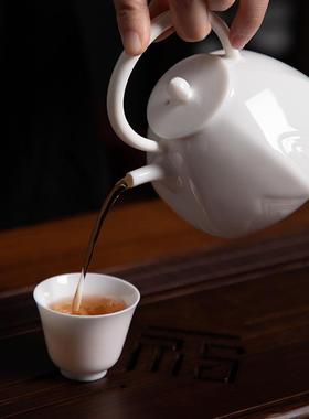 德化瓷山红中梅不烫手近中式77681茶道容陶量